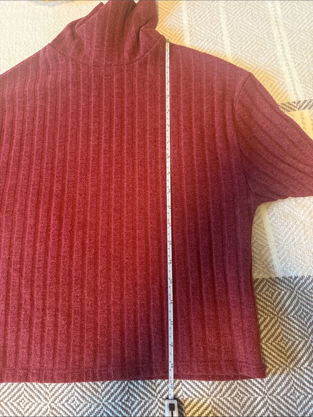 Olivia Rae Ribbed Turtleneck Sweater - Rust - Picture 7 of 7